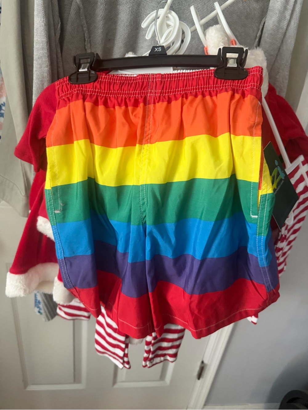 UZZI Rainbow Color little kids Swim trunks Bathing Suit Size XS new